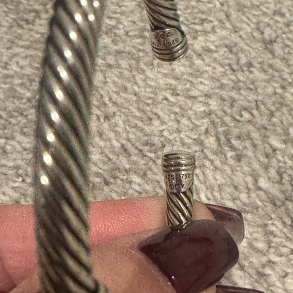 TWO Silver Twisted Cable Bracelets - Picture 4 of 13